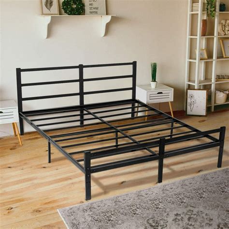 Queen Bed Frame Metal Platform Bed Frame Queen Size 14 